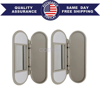 2Pcs Sun Visor Gray Vanity Mirror Cover For 2015-2022 BMW Mini Cooper F55 F56 F6 — 第 1/4 张图片