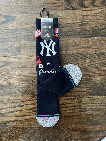 2022 New York Yankees NY Stance MLB Landmark Baseball Socks Large Men's 9-13 Cover