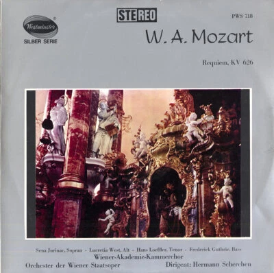 MOZART Requiem JURINAC WEST LOEFTLER GUTHRIE SCHERCHEN Westminster PWS718 Stereo - Image 1 of 3