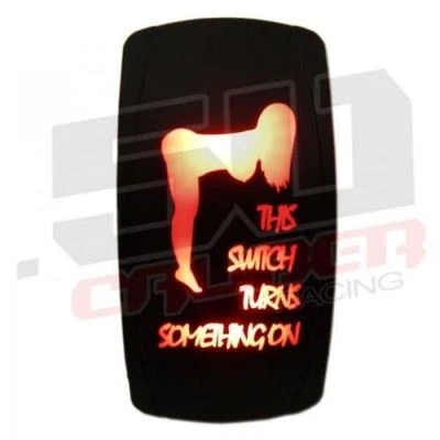 50 CALIBER RACING 50 Cal Light Bar On/Off LED Rocker Switch Waterproof Orange Toggle Universal UTV