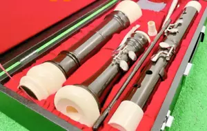 AULOS Blockflöte Symphonie Bass Barockbogen ABS 533B E mit Hartschale - Bild 1 von 8
