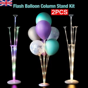 2x72cm LED Light Balloon Stand Holder Kit Support Base Table Wedding Party Decor - Picture 1 of 14