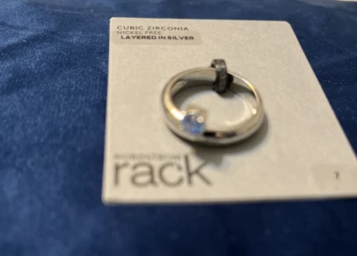 Anillo NORDSTROM RACK Redondo Azul Circonita Cúbica Sin Níquel Plata Capas Talla 7 Foto 1 de 4