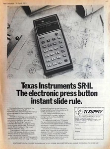 1974 Reklame TEXAS INSTRUMENTS 'SR-11' Taschenrechner Original Print Ad 744G - Bild 1 von 1