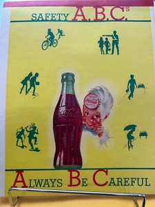 VINTAGE DRINK COCA-COLA COKE ADVERTISING PAPER COMPOSITION NOTEBOOK TABLET ABCS - Picture 1 of 7