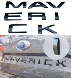 0.3 in Matte Black Tailgate Insert Letters Badge For MAVERICK Emblem 2022-2024 - Picture 1 of 8