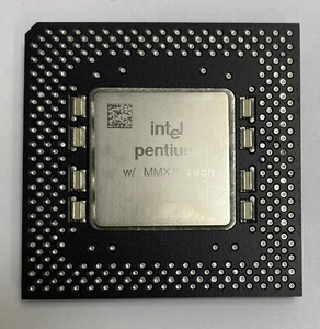 Intel Pentium MMX SL27J 200MHz 66MHz Bus Socket 7 Vintage Procesor FV80503200 - Zdjęcie 1 z 5