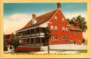 Salem Tavern Winston-Salem NORTH CAROLINA LINEN POSTCARD D3 - Picture 1 of 2