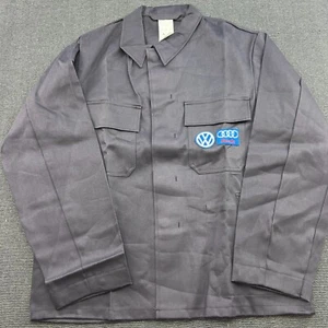 Giacca da lavoro vintage Audi Volkswagen piccola abbigliamento da lavoro fabbrica blouson grigio - Foto 1 di 8
