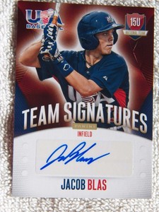 Jacob Blas 2014 Panini USA Baseball Box Set Auto Card #119/299