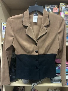 Vintage Fredericks of Hollywood Blazer Jacke Gr. 5 Braun Schwarz USA - Bild 1 von 3