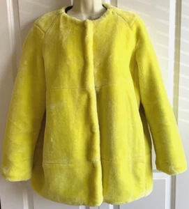 ZARA BASIC Faux Fur Jacket, Coat, Hook Closure, Snap Pockets, Warm~Size L - Picture 1 of 8