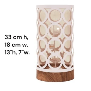 Modern Circles Multi Candle Holder Hurricane PartyLite 33cmH 18cmW Retired Item - Picture 1 of 9