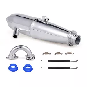 For HSP HPI Redcat 1/8 Nitro BQ004 SH GO 21/28 Engines RC Car Metal Exhaust Pipe - Picture 1 of 5