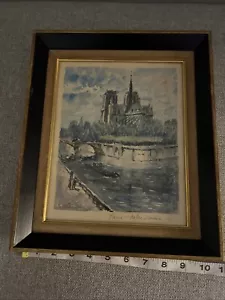 French Impressionist Pierre E Cambier Paris Notre Dame Art Framed - Picture 1 of 5