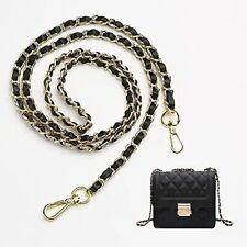 Purse Gold Chain Straps Woven Leather for Wallet Bag Crossbody Shoulder Handbags