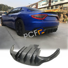 For Maserati GranTurismo GT GTS Real carbon Rear Diffuser Bumper Lip Spoiler
