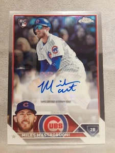 2023 Topps Chrome Update #AC-MMA Miles Mastrobuoni (AU, RC) - Chicago Cubs - Picture 1 of 2