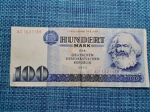 🇩🇪 East Germany DDR 100 mark 1975 P-31 P-31a banknotes 122224-9 - Picture 1 of 2