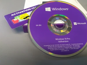 Microsoft Windows 10 Professional 64 Bit DVD incl. Win 10 Pro Schlüssel - Bild 1 von 2