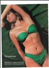 Tanqueray Gin Ad ~ The Perfect Tan ~ Girl in Green Bikini