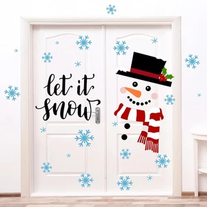 IMISHM Navidad Muñeco de Nieve Pegatinas Puerta Navidad Decoraciones Déjalo Nieve... - Imagen 1 de 7