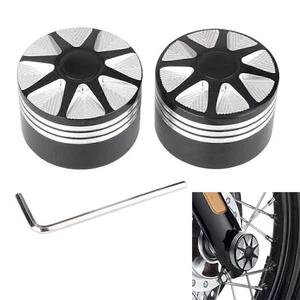 Kit de pernos de cubierta de tuerca del eje delantero Fit Harley Touring Softail Dyna VRSC - Imagen 1 de 4