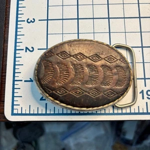 Leder Herren Gürtelschnalle 2,25 Zoll Gravur SouthWestern Style Nr. 106 Vintage - Bild 1 von 3