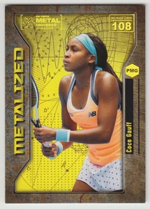 Skybox Metal Universe Champions 2021 Coco Gauff #108 PMG Orange Rookie RC/100 - Imagen 1 de 2