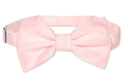 Vesuvio Napoli BOWTIE Solid PINK Color Men's Bow Tie for Tuxedo or Suit  - Image 1 of 2
