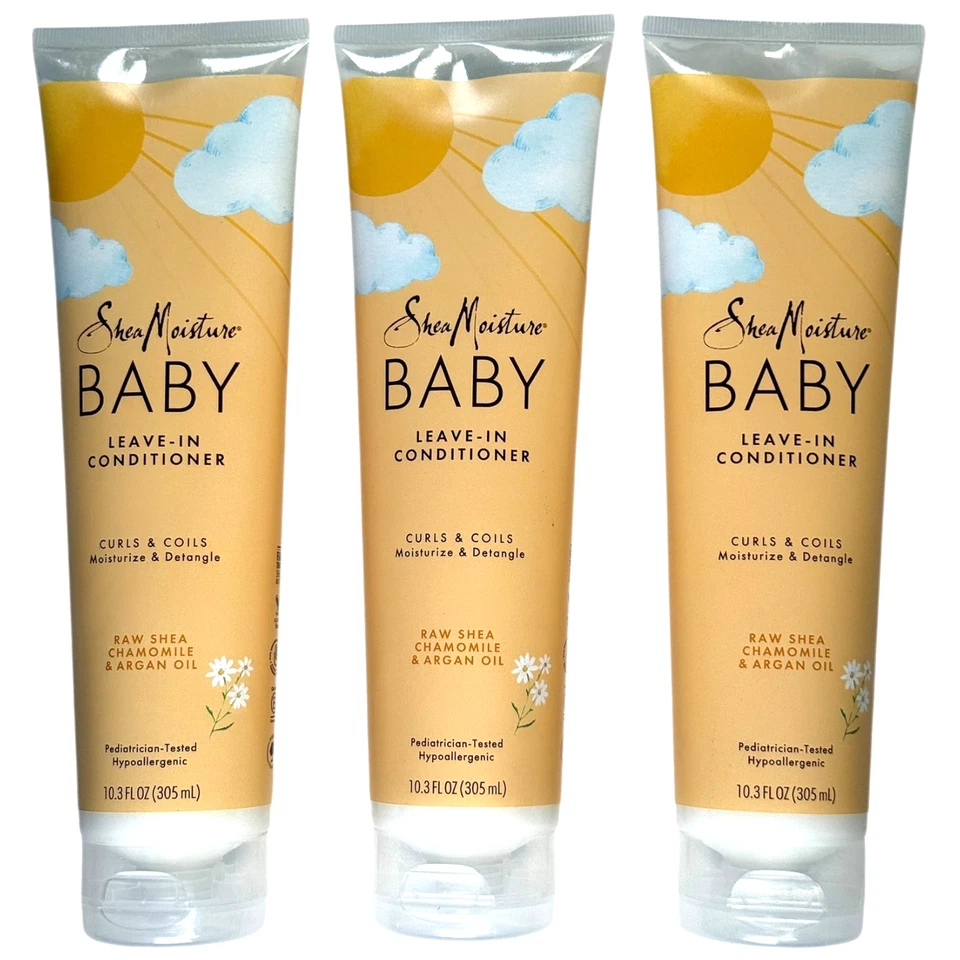 3 PK - SheaMoisture Baby Leave-In Conditioner for Curly Hair Raw Shea 10.3 Fl Oz - Image 1 of 4