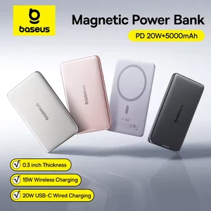 Qi2 Magnetic Power Bank 5000mAh 15W Wireless + 20W Fast Wired Charger iphone - Picture 1 of 10