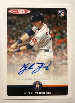 2019 Topps Total Auto #544-A Kyle Tucker Autograph Houston Astros RC Rookie - Image 1 of 2