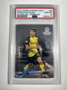 2017-18 Topps Chrome UEFA Christian Pulisic Champ Large Dribbling #25 PSA 10 - Bild 1 von 6