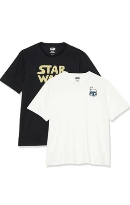 Camisas Amazon Essentials Star Wars Hombre Talla L Regular Blanco y Negro 2 Cuello Redondo Foto 1 de 4