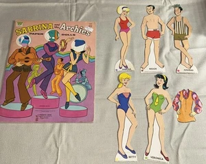 WHITMAN 1978 SABRINA AND THE ARCHIES PAPER DOLLS INCOMPLETE NO ARCHIE DOLL - Picture 1 of 20