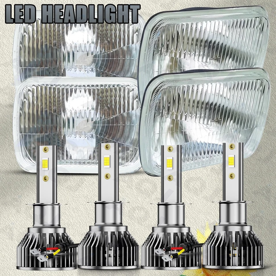 4PCS LED Headlights Hi/Lo Beam Projector Headlamp For Chevrolet R30 1988 — 第 1/4 张图片