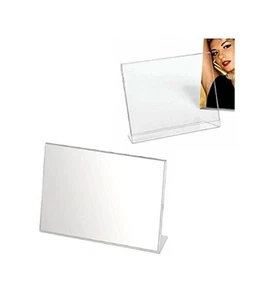 Cornice Espositore Trasparente In Plexiglass 21x29.7cm Orizzontale Porta Foto - Foto 1 di 1
