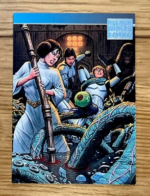 1993 Topps Star Wars Galaxy Series 1 #93 SILVER FOIL VARIANT Leia Han Luke Chewy - Image 1 of 2