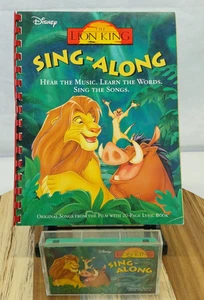 Vintage 1994 Disney The Lion King Sing A Long Picture Books Spiral AND CASSETTE - Picture 1 of 8
