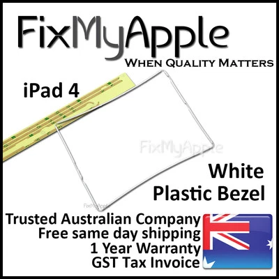 iPad 4 Blanco Bisel Plástico Marco Medio Pantalla Táctil Digitalizador Repuesto Foto 1 de 4