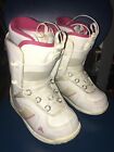 Nice K2 Plush White Women's Fast-In Lacing System Snowboard Boots Ladies sz 6.0