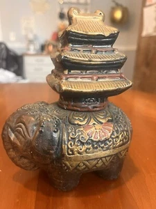 Asian Elephant Incense Burner **Antique** - Picture 1 of 9