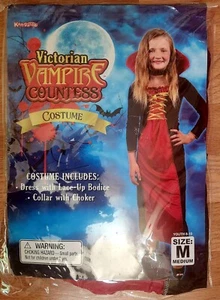 VICTORIAN VAMPIRE Countess Halloween Costume Size Girls Medium NEW! - Picture 1 of 2