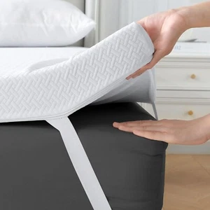 Orthopedic Memory Foam Mattress Topper All UK Sizes Optional Soft Fit Cover - Picture 1 of 11