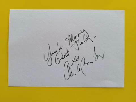 CAROLE BAYER SAGER Hand Signed Lyric's " You're Moving Out Today " 4X6 card Cover