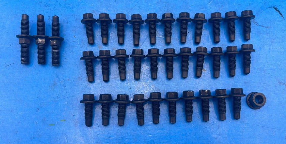 94-02 Dodge Ram 24v 5.9L Cummins turbo diesel engine SET of Oil Pan BOLTS - Image 1 of 1
