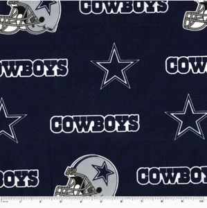 Dallas Cowboys Cotton NFL  Fabric Blue 1/4 Yard - Picture 1 of 1