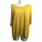 89th & Madison jersey knit 1/2 sleeve top Yellow Size 2X NWT