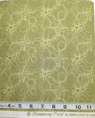 2012 Shimmering Frost Jenni Calo BTY Connecting Threads Fabric Cotton Quilt Sew - Image 1 of 2
